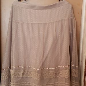 Apt 9, Woman Tan 3x lacy skirt